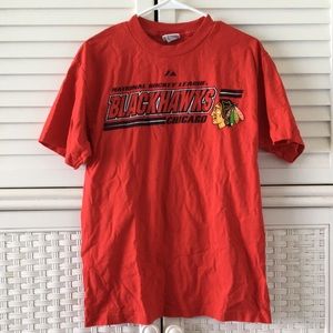 National hockey league Blackhawks Chicago red t shirt medium. NHL